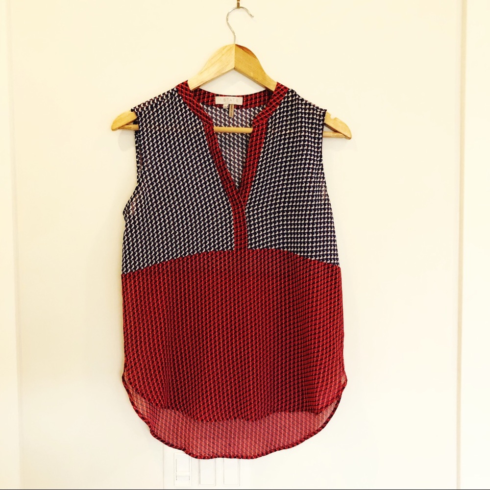 Sheer Graphic Blouse